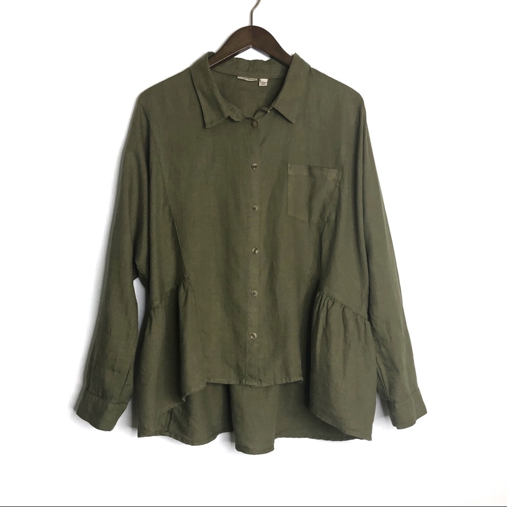 Anthropologie Holding Horses Olive Green Hi Low